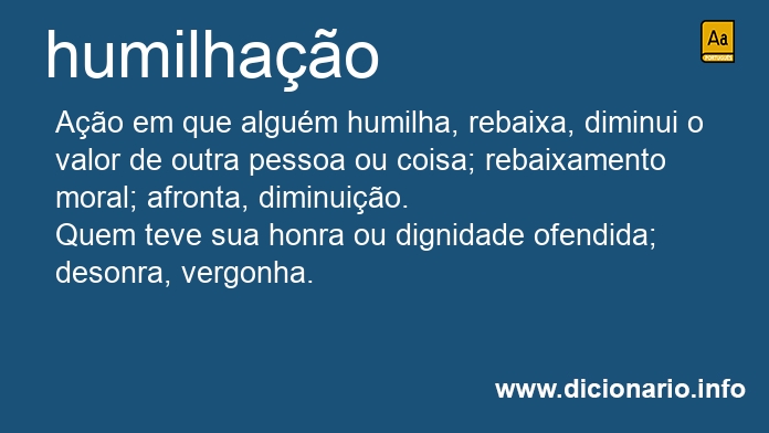 Significado de humilhaes