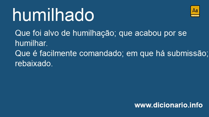 Significado de humilhada