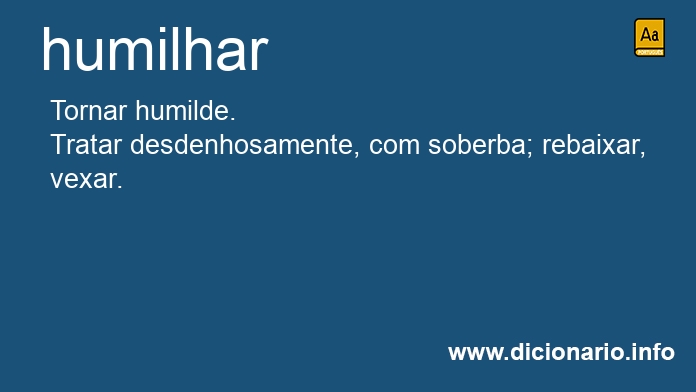 Significado de humilhais