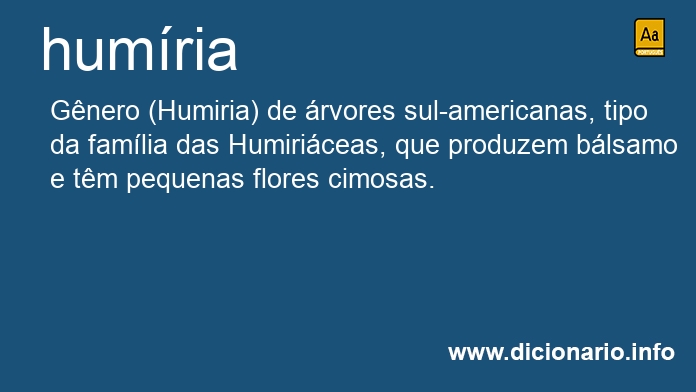 Significado de humria