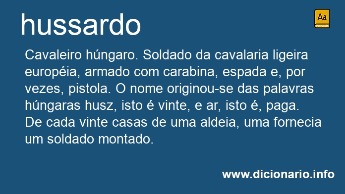 Significado de hussardos