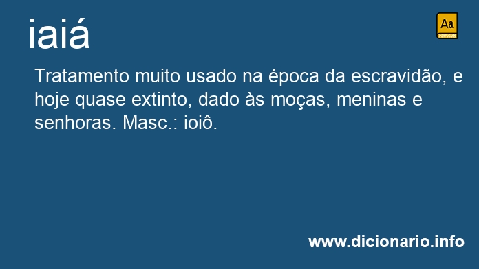 Significado de iai