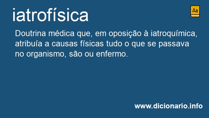 Significado de iatrofsica