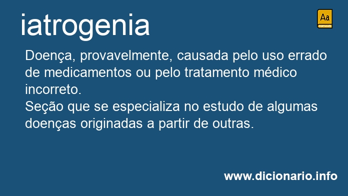 Significado de iatrogenia