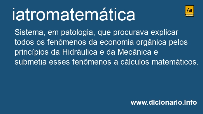 Significado de iatromatemtica