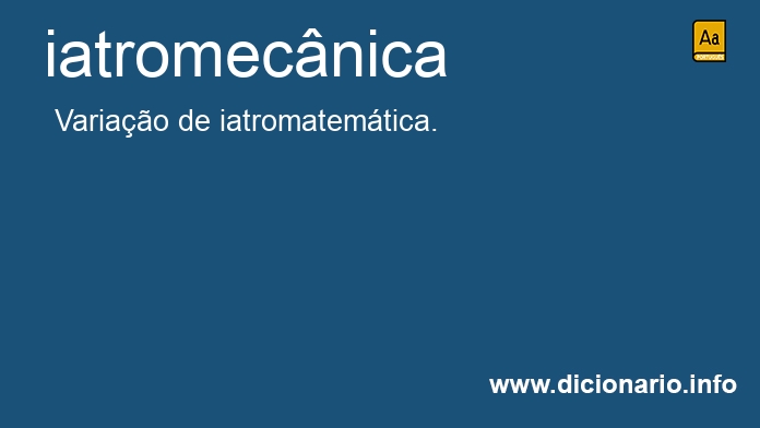 Significado de iatromecnica