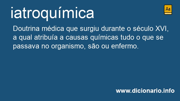Significado de iatroqumica