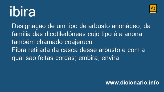 Significado de ibira