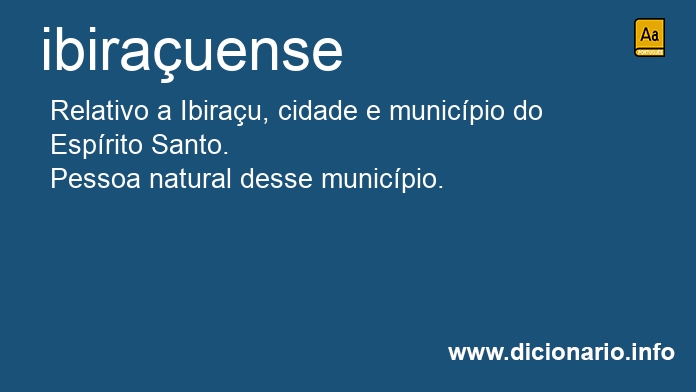 Significado de ibirauense