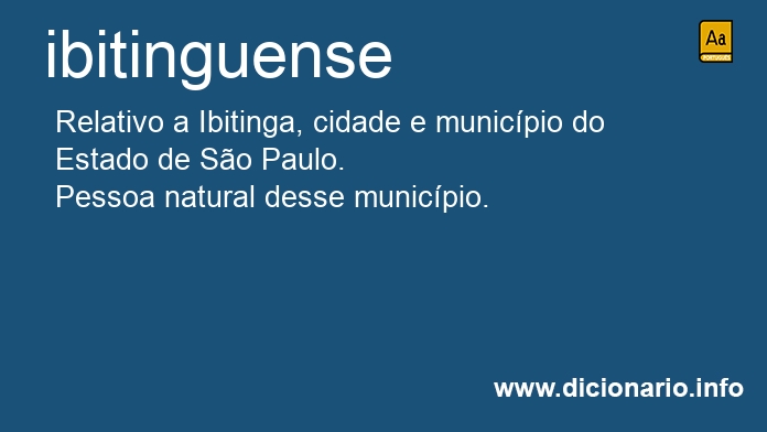 Significado de ibitinguense