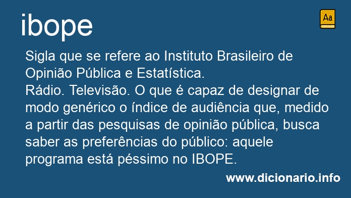 Significado de ibope