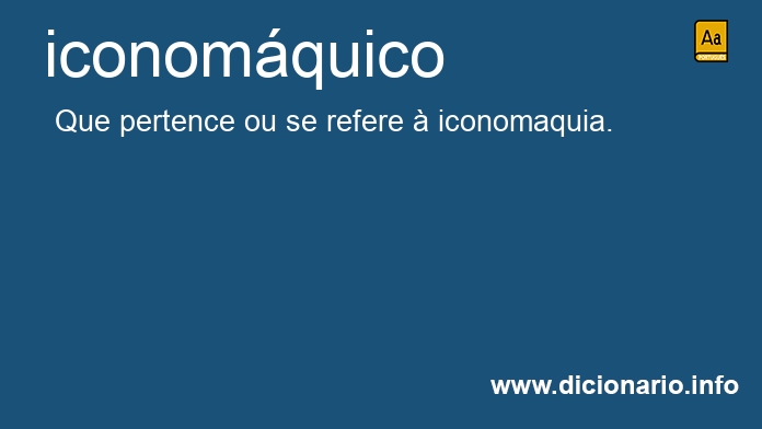 Significado de iconomquico
