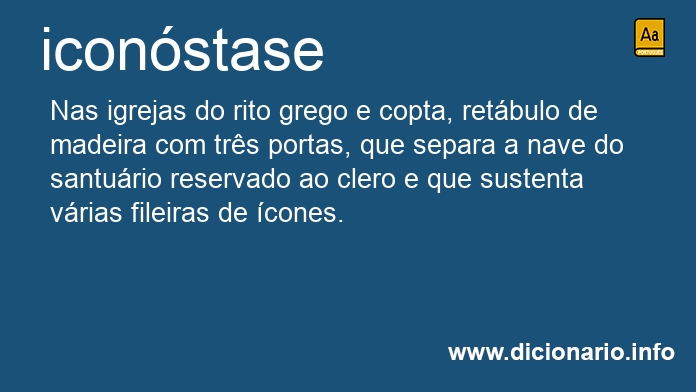 Significado de iconstase