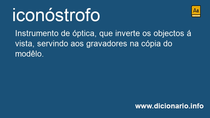 Significado de iconstrofo