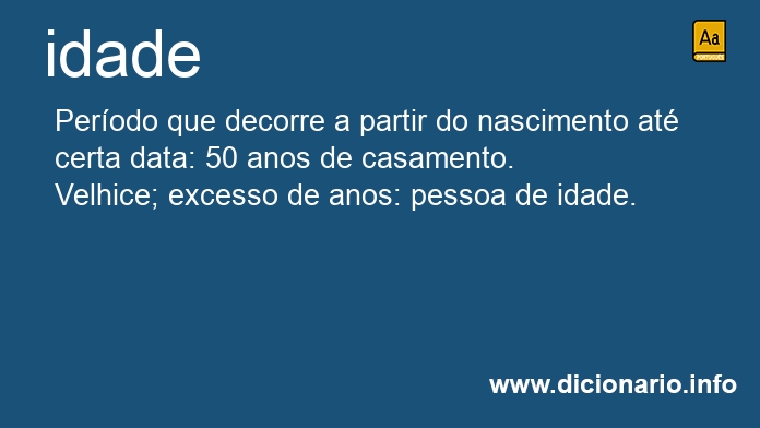 Significado de idade