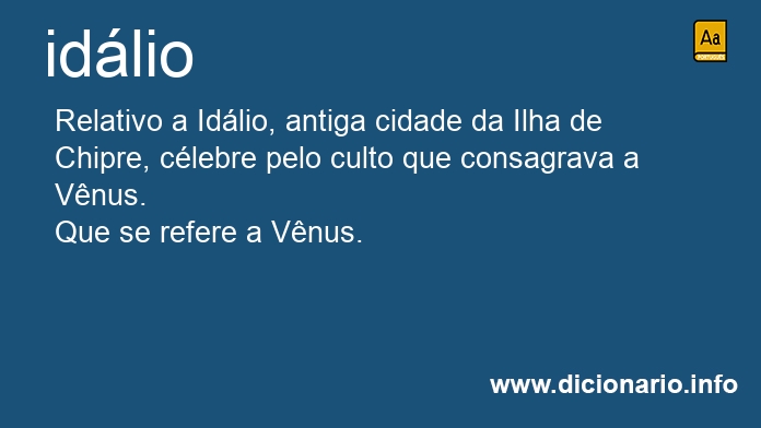 Significado de idlia
