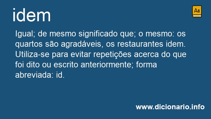 Significado de idem