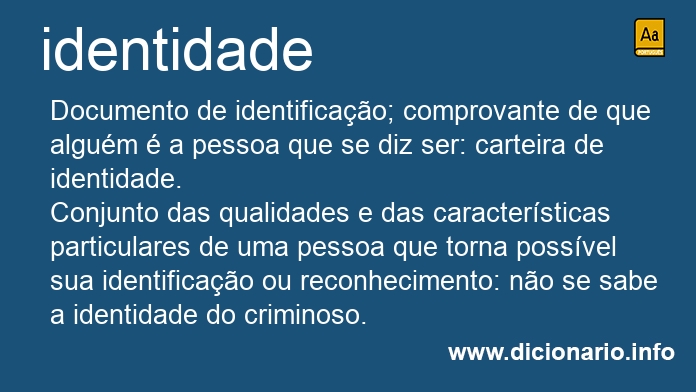 Significado de identidade