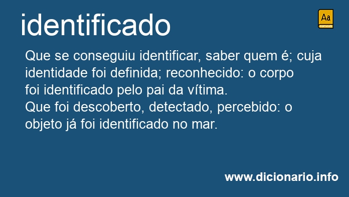 Significado de identificado