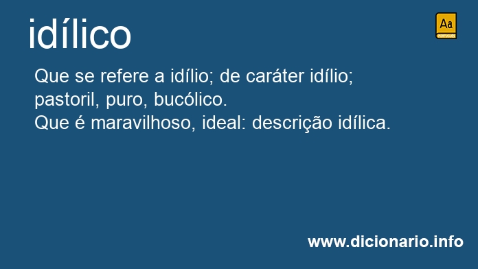 Significado de idlico