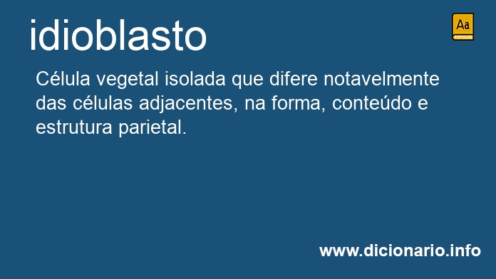 Significado de idioblastos