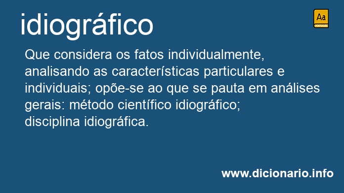 Significado de idiogrfica