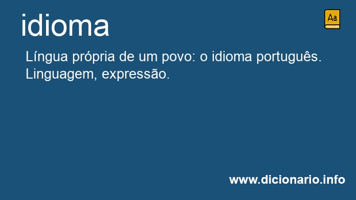 Significado de idioma