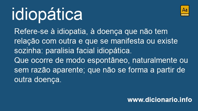 Significado de idioptica