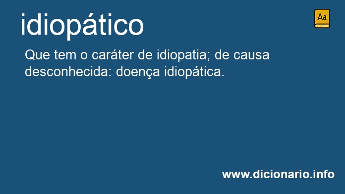 Significado de idioptico