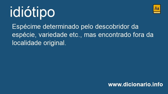 Significado de iditipo