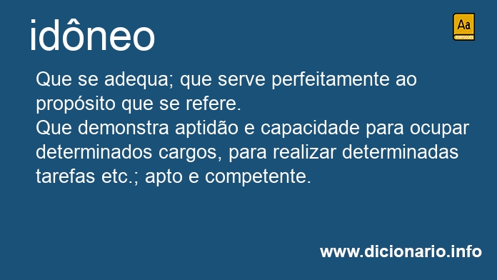 Significado de idneo