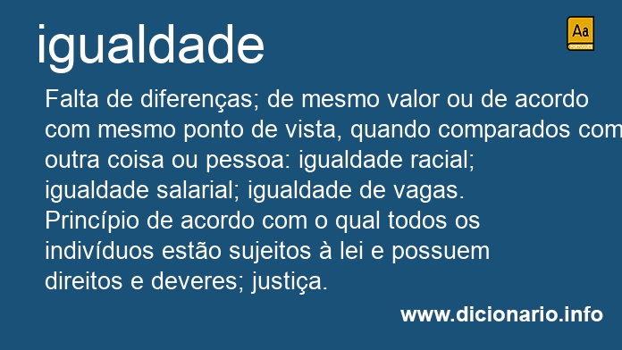 Significado de igualdade