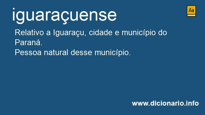 Significado de iguarauense