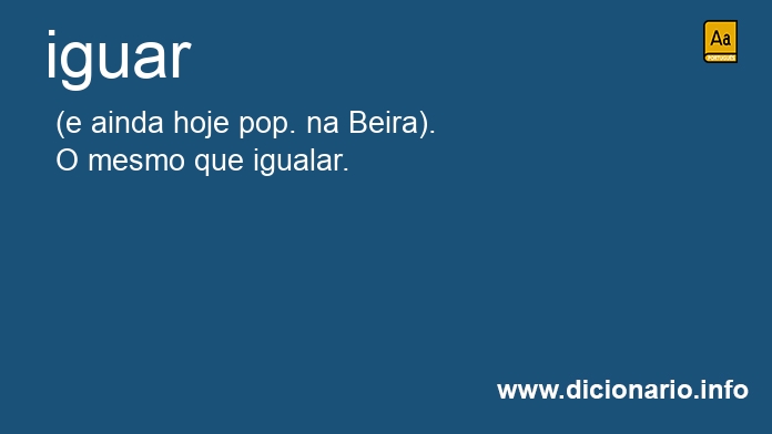 Significado de iguavam