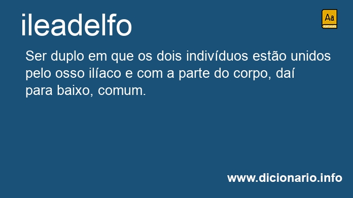 Significado de ileadelfo