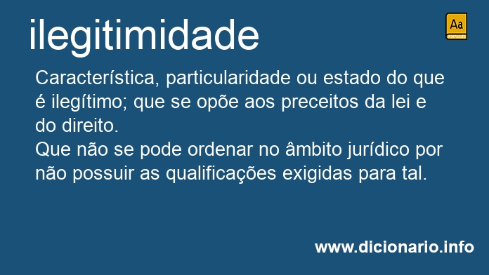 Significado de ilegitimidade