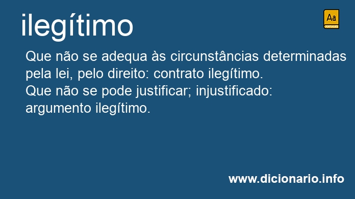 Significado de ilegtimo