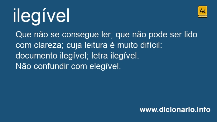 Significado de ilegveis