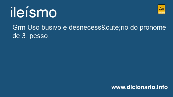 Significado de ilesmo