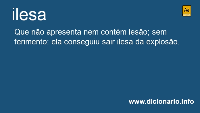 Significado de ilesa