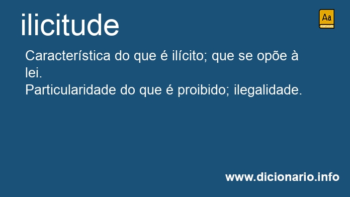 Significado de ilicitude