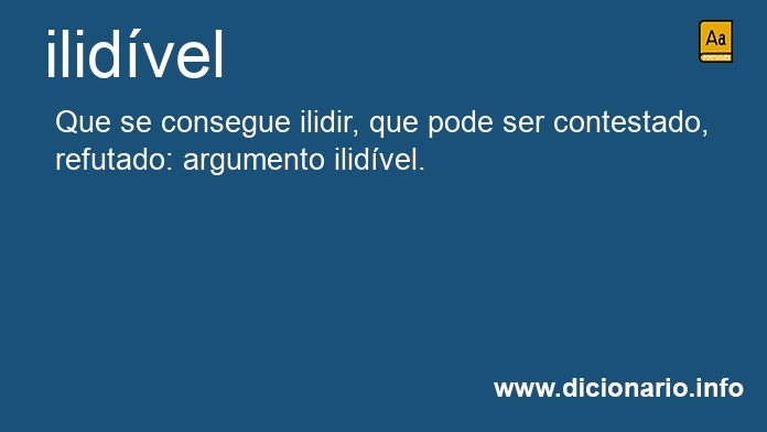 Significado de ilidvel