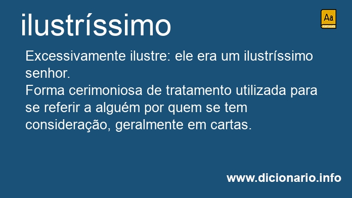 Significado de ilustrssimo