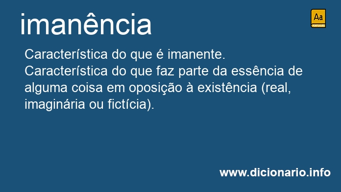 Significado de imanncia