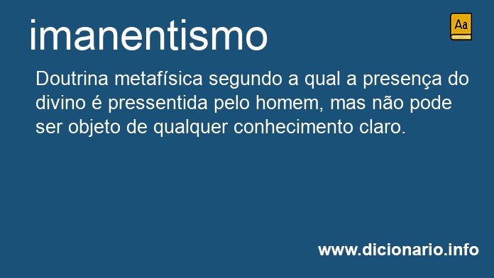 Significado de imanentista