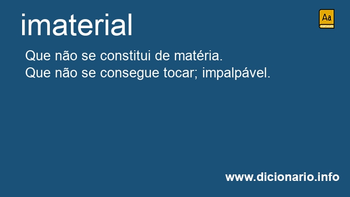 Significado de imaterial