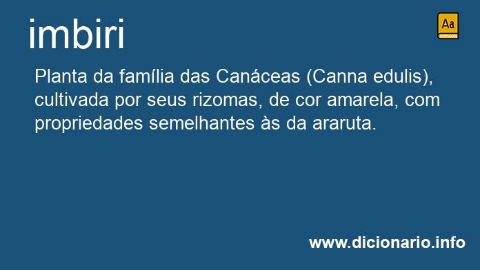 Significado de imbiri