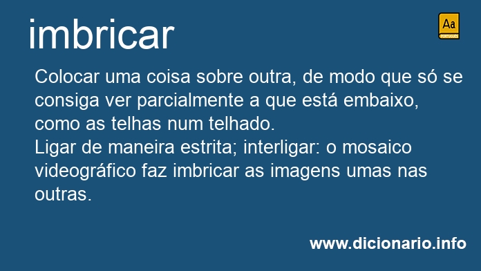 Significado de imbricar