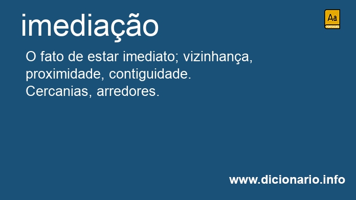 Significado de imediao