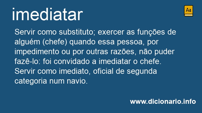 Significado de imediatado